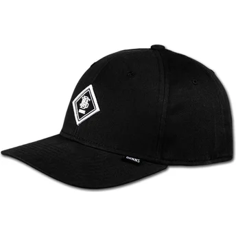 Μαύρο καπέλο με κυρτό γείσο, ρυθμιζόμενο Brushed Twill TrueFit 2.0 από Djinns