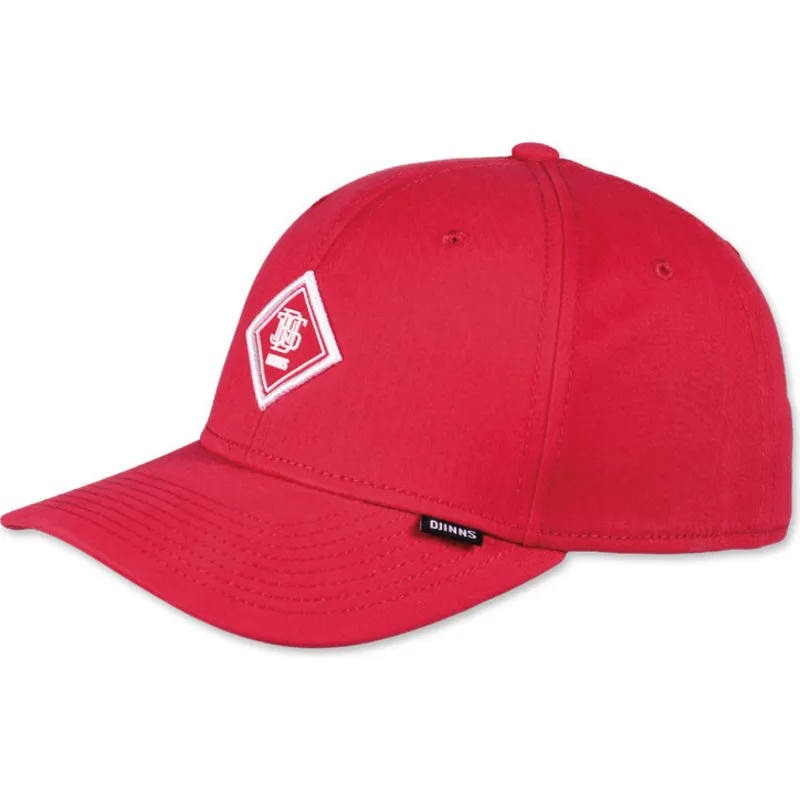 rote-verstellbare-curved-cap-brushed-twill-truefit-20-von-djinns