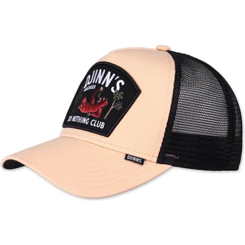 Beige und schwarze Trucker-Kappe Do Nothing Club HFT DNC Sloth von Djinns