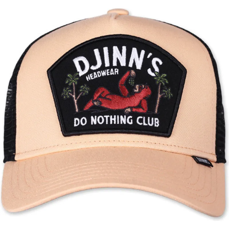 gorra-trucker-beige-und-schwarz-do-nothing-club-hft-dnc-sloth-von-djinns