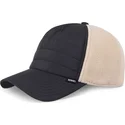 gorra-curva-negra-y-beige-snapback-hft-puffy-nylon-de-djinns