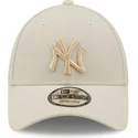 new-era-curved-brim-9forty-tonal-repreve-new-york-yankees-mlb-beige-snapback-cap-with-beige-logo