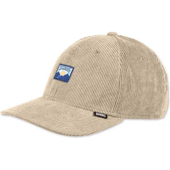 Beżowa czapka z zakrzywionym daszkiem snapback Mountains TrueFit Cord od Djinns