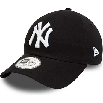 Schwarze verstellbare Curved Cap 9TWENTY League Essential der New York Yankees MLB von New Era