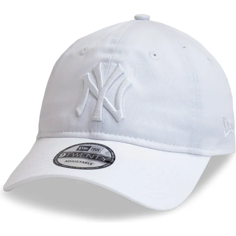 gorra-curva-blanca-ajustable-con-logo-blanco-9twenty-league-essential-de-new-york-yankees-mlb-de-new-era