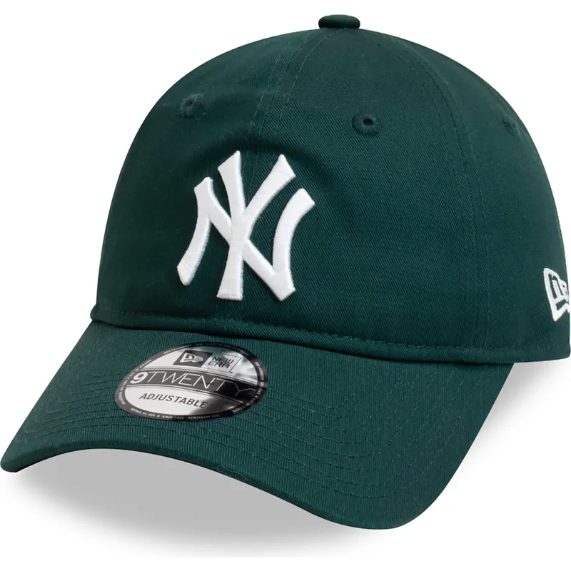 ciemnozielona-regulowana-czapka-z-zakrzywionym-daszkiem-9twenty-league-essential-new-york-yankees-mlb-od-new-era