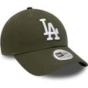 grune-verstellbare-curved-cap-9twenty-league-essential-der-los-angeles-dodgers-mlb-von-new-era