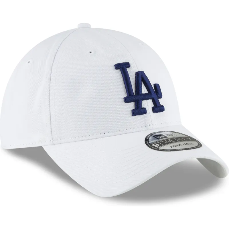 vit-justerbar-kurvad-keps-med-bla-logotyp-9twenty-core-classic-fran-los-angeles-dodgers-mlb-av-new-era