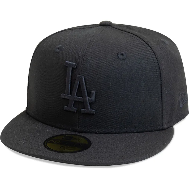 New Era Flat Brim Black Logo 59FIFTY League Essential Los Angeles