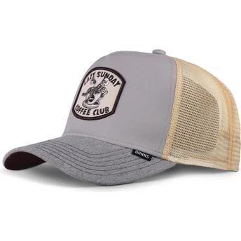 Gorra trucker gris y beige Coffee Club HFT de Djinns