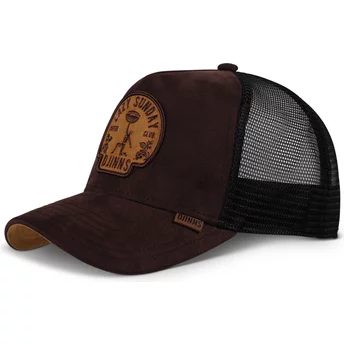 Djinns Lazy Classic HFT Brown and Black Trucker Hat