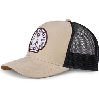 Beige und schwarze Trucker-Kappe Lazy Classic HFT von Djinns