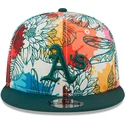 gorra-plana-multicolor-snapback-9fifty-spring-de-oakland-athletics-mlb-de-new-era