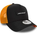 gorra-trucker-negra-y-naranja-9forty-a-frame-patch-front-de-mclaren-racing-formula-1-de-new-era