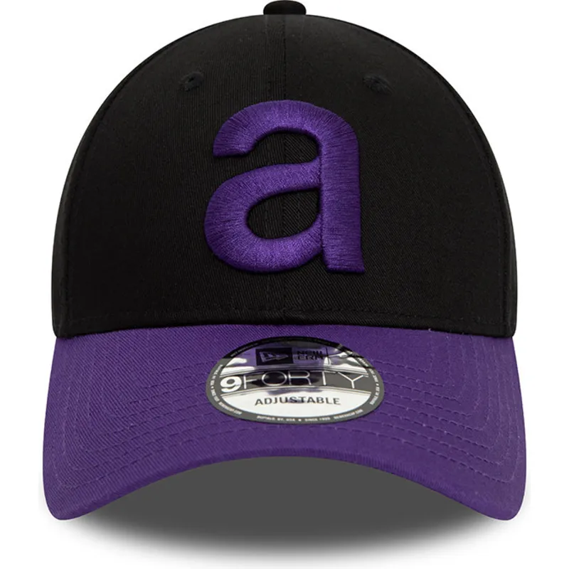 schwarze-und-violette-verstellbare-curved-cap-9forty-contrast-von-aprilia-piaggio-von-new-era