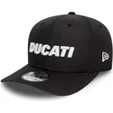 gorra-curva-negra-snapback-9fifty-ripstop-de-ducati-motor-motogp-de-new-era