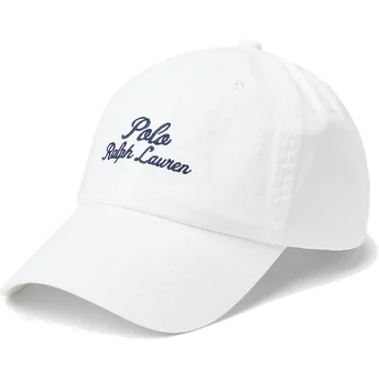 Gorra curva blanca ajustable Chino Classic Sport Script de Polo Ralph Lauren