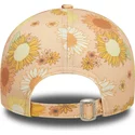 casquette-courbee-orange-ajustable-pour-femme-9forty-floral-all-over-print-new-york-yankees-mlb-new-era