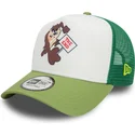 casquette-trucker-blanche-et-verte-a-frame-character-diable-tasmanie-looney-tunes-new-era