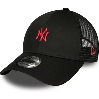 Casquette courbée noire ajustable avec logo rouge 9FORTY Home Field New York Yankees MLB New Era
