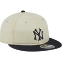 gorra-plana-beige-y-azul-marino-ajustable-9fifty-retro-crown-denim-de-new-york-yankees-mlb-de-new-era