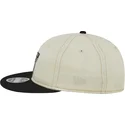 gorra-plana-beige-y-negra-ajustable-9fifty-retro-crown-denim-de-oakland-raiders-nfl-de-new-era