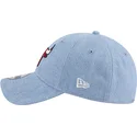 blaue-gebogene-verstellbare-kappe-9twenty-washed-denim-der-chicago-bulls-nba-von-new-era