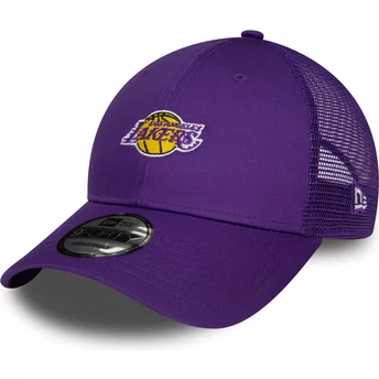 New Era Curved Brim 9FORTY Home Field Los Angeles Lakers NBA Purple Adjustable Cap