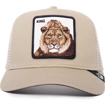 Gorra trucker beige león The King Lion The Farm de Goorin Bros.