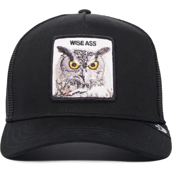 Gorra trucker negra búho Wise Ass Owl The Farm Premium de Goorin Bros.