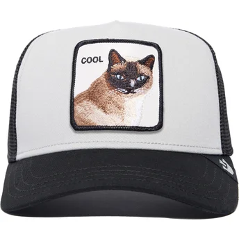 Καπέλο Trucker λευκό και μαύρο γάτος Cool Cat The Farm Premium από Goorin Bros.