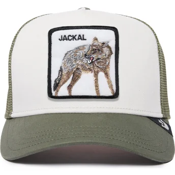 Gorra trucker blanca y verde chacal Jackal The Farm Premium de Goorin Bros.