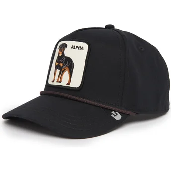 Καπέλο μαύρο καμπυλωτό snapback ροτβάιλερ Alpha Dog 100 The Farm All Over Canvas της Goorin Bros.