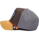 gorra-curva-marron-gris-y-naranja-snapback-lobo-lone-wolf-100-the-farm-all-over-canvas-de-goorin-bros