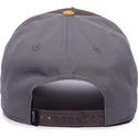 gorra-curva-marron-gris-y-naranja-snapback-lobo-lone-wolf-100-the-farm-all-over-canvas-de-goorin-bros