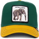 gorra-curva-verde-y-amarilla-snapback-elefante-extra-large-100-the-farm-all-over-canvas-de-goorin-bros