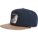 gorra-plana-azul-marino-y-marron-snapback-lobo-lone-wolf-one-pack-the-farm-flats-de-goorin-bros