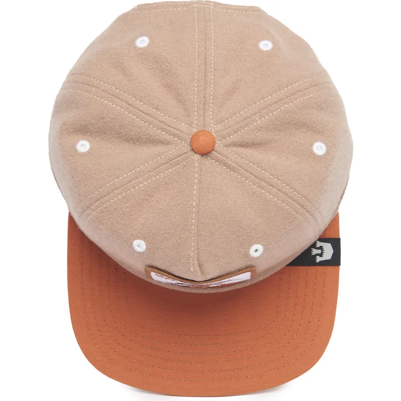 brazowa-plaska-czapka-snapback-koza-goat-alpine-base-the-farm-flats-goorin-bros