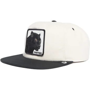 Καπέλο με ίσιο γείσο σε άσπρο και μαύρο snapback πάνθηρας Black Panther Stealth Explorer The Farm Flats από Goorin Bros.