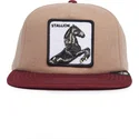brun-och-rod-platt-snapbackkeps-hast-stallion-free-rider-the-farm-flats-fran-goorin-bros