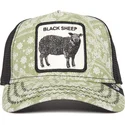 zielono-czarna-czapka-trucker-z-owca-black-sheep-parade-the-farm-paisley-od-goorin-bros