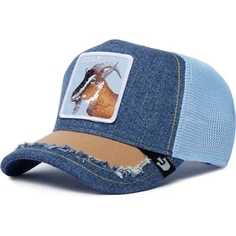 Gorra trucker azul cabra G.O.A.T. Silky Goat The Farm Silky Roots de Goorin Bros.