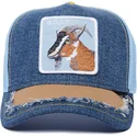 gorra-trucker-azul-cabra-goat-silky-goat-the-farm-silky-roots-de-goorin-bros