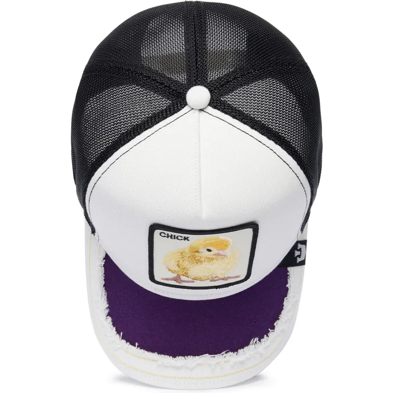 czapka-trucker-bialo-czarna-kurczak-silky-chick-the-farm-silky-roots-goorin-bros