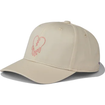 Καπέλο με καμπύλο γείσο μπεζ snapback Heartbreak Hotel από Pica Pica