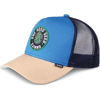 Blaue und beige Trucker-Kappe One Good Seed HFT Food von Djinns