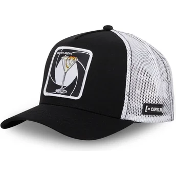 Gorra trucker negra y blanca Martini Secret Agent SEC Cocktails de Capslab