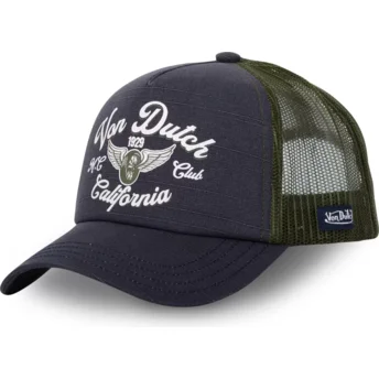 Czapka trucker szara i zielona CREW11 Von Dutch
