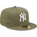 gorra-plana-verde-ajustada-59fifty-league-essential-de-new-york-yankees-mlb-de-new-era