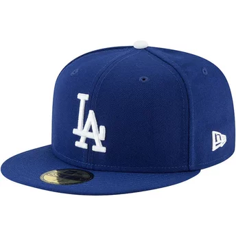 Casquette plate bleue ajustée 59FIFTY Authentic On Field Game Los Angeles Dodgers MLB New Era